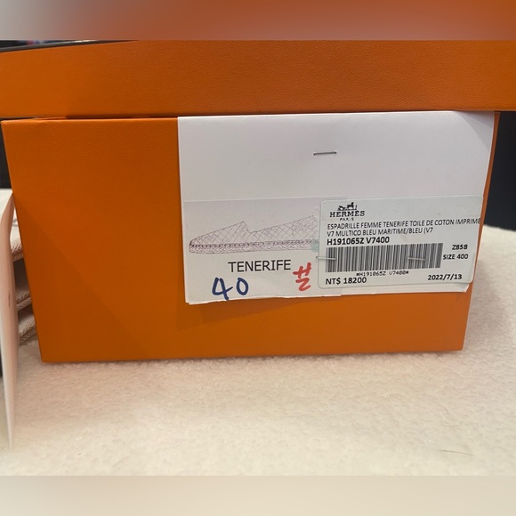 Brand New Hermes Espidrilles Tenerife Bleu size 40 - Picture 5 of 15